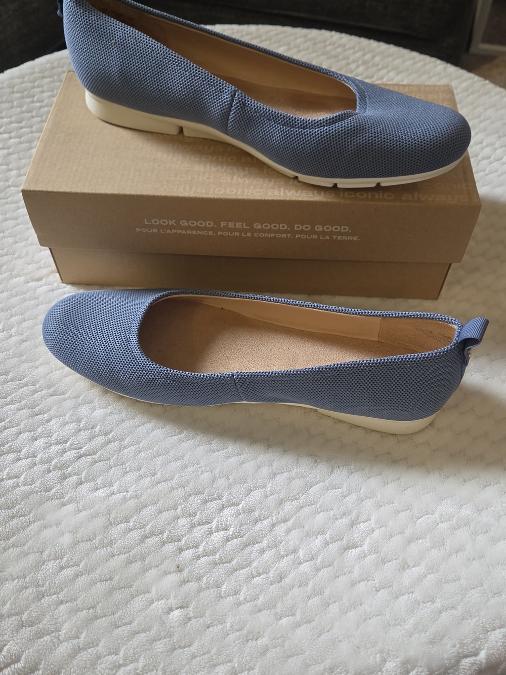 Dr. Scholl's Timeless Blue Knit Ballet Flats Size 11 New in Box